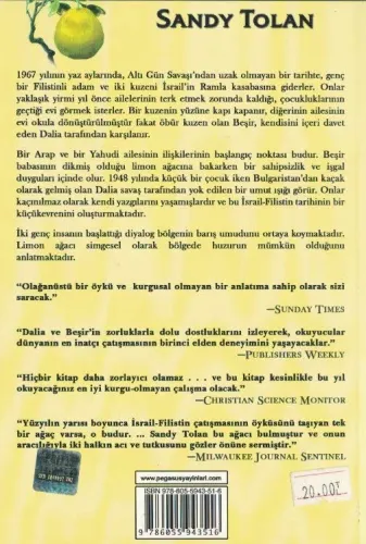 Limon Ağacı Sandy Tolan Pegasus Yayıncılık