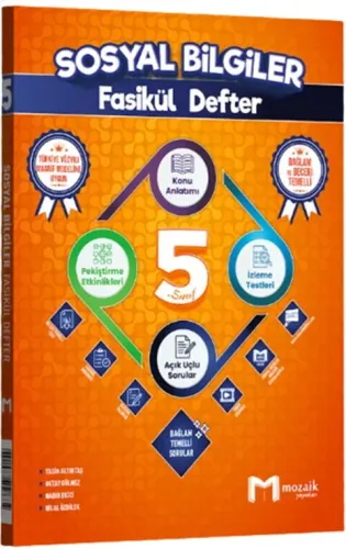Mozaik Yayınları 5. Sınıf Sosyal Bilgiler Fasikül Defter