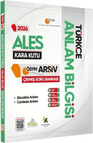 İnformal Yayınları 2026 ALES Türkçenin Kara Kutusu ANLAM BİLGİSİ (Sözc