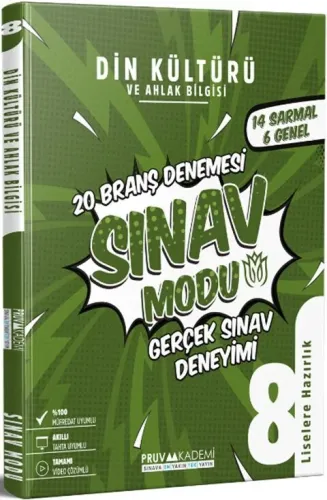 Pruva Akademi 8. Sınıf Din Kültürü ve Ahlak Bilgisi Sınav Modu 20 Deneme
