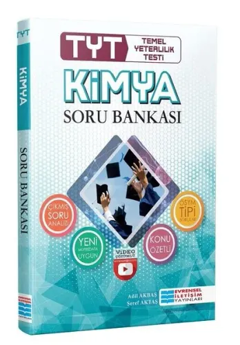 TYT Kimya Video Çözümlü Soru Bankası Evrensel İletişim Yayınları Şeref Aktaş Adil Akbaş