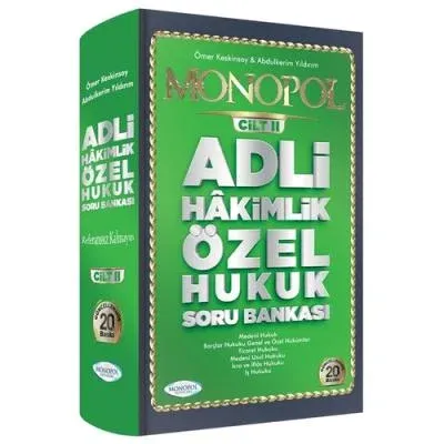Adli Hakimlik Açıklamalı Özel Hukuk Soru Bankası