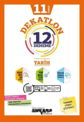 Ankara Yayıncılık 11. Sınıf Tarih Dekatlon 12 Deneme