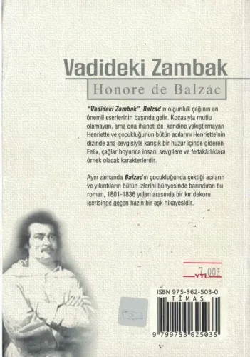 Vadideki Zambak Balzac Timaş Yayınları %49 indirimli