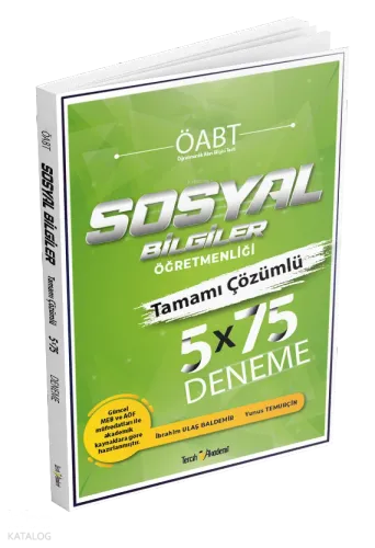 Tercih Akademi 2021 ÖABT Sosyal Bilgiler Öğretmenliği 5x75 Deneme Çözümlü