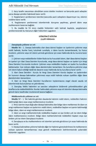 Adli Hakimlik Usul Mevzuatı