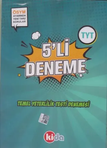 Kida TYT 5 li Deneme-YENİ Kida Yayınları Komisyon