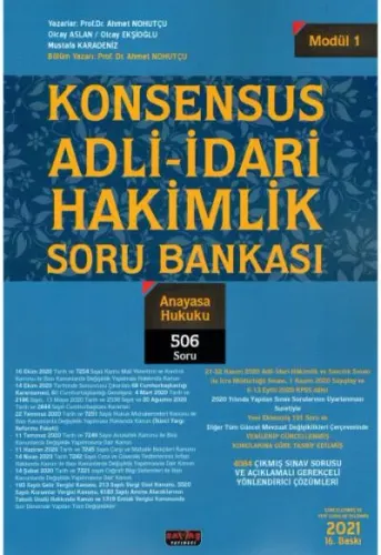 Konsensus Adli - İdari Hakimlik Anayasa Hukuku Soru Bankası