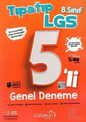 Çalışkan 8. Sınıf LGS Tıpatıp 5 li Genel Deneme-YENİ