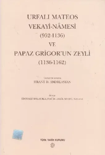 Urfalı Mateos Vekayi-Namesi