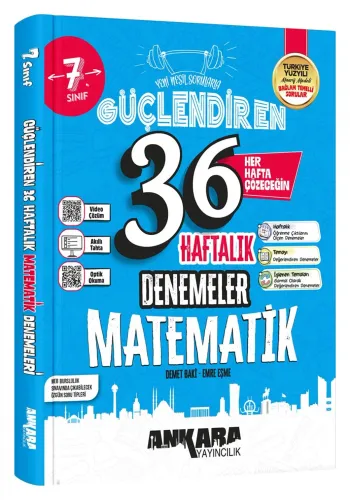 ANKARA YAY. 7.SINIF GÜÇ. 36 HAFTALIK MATEMATİK DENEMELERİ 2027