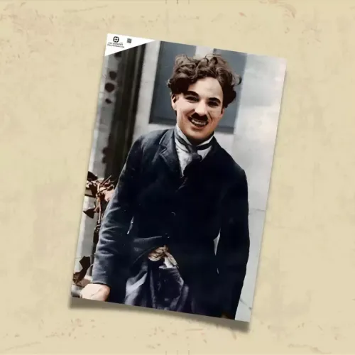 POSTER 0100 - CHARLIE CHAPLIN RENKLİ FOTOĞRAF - KUŞE KAĞIT (33X48)