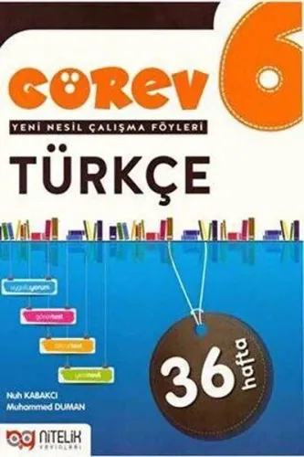 ​Nitelik Yayınları 6. Sınıf Türkçe Görev Yeni Nesil Çalışma Föyleri