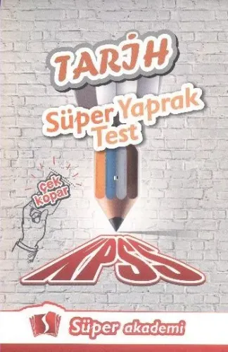 Süper Akademi KPSS Tarih Süper Yaprak Test