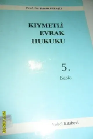 Kıymetli Evrak Hukuku Hasan Pulaşlı