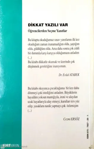 Dikkat Yazılı Var Ahmet Gülüm Kora Yayın %26 indirimli