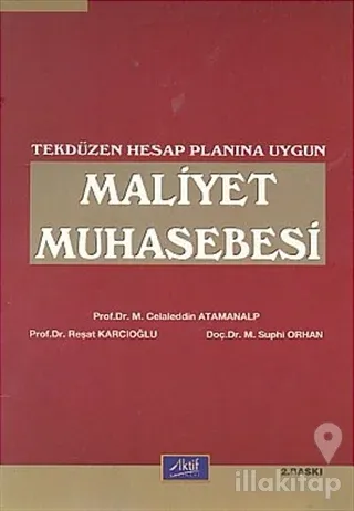 Maliyet Muhasebesi Tekdüzen Hesap Planına Uygun