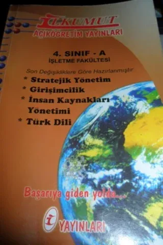 4. Sınıf İşletme Bölümü A Kitabı