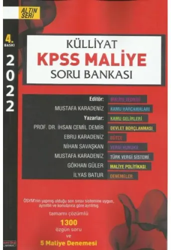 Külliyat KPSS Maliye Soru Bankası