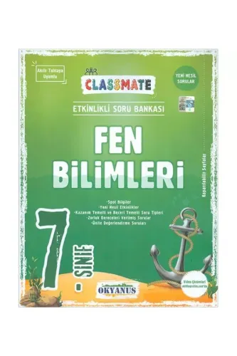 OKYANUS 7.Sınıf CLASSMATE FEN BİLİMLERİ Soru Bankası