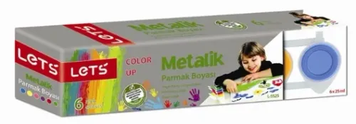 Lets Parmak Boyası Metalik 6 Renk