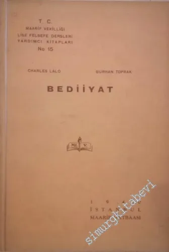 Bediiyat (Lise Felsefe Dersleri Yardımcı Kitapları) -        1940