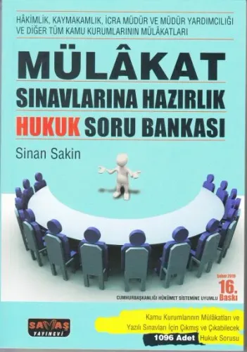 Mülakat Sınavlarına Hazırlık Hukuk Soru Bankası