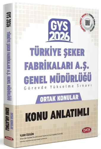 Data Yayınları 2026 Türkiye Şeker Fabrikaları AŞ Genel Müdürlüğü GYS Konu Anlatımlı