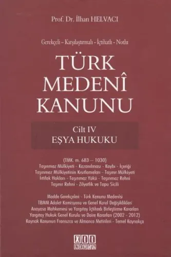 Türk Medeni Kanunu (4 Cilt Takım )