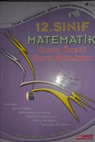 12. Sınıf Matematik Konu Özetli/Soru Bankası