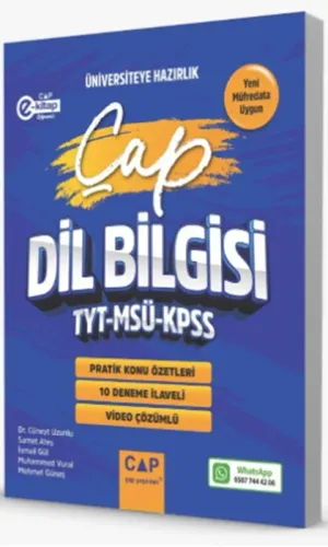 Çap Yayınları TYT MSÜ KPSS Dil Bilgisi Pratik Konu Özetleri Deneme İla