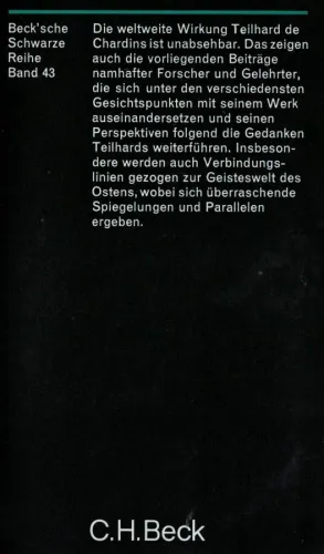 Perspektiven Teilhard De Chardins C.H. Beck %66 indirimli