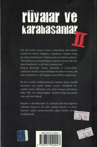 Rüyalar ve Karabasanlar - 2 Stephen King İnkılap Yayınevi %68 indiriml