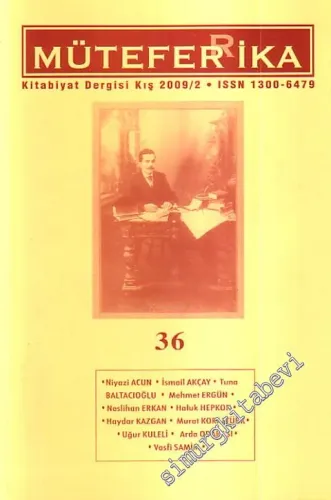 Müteferrika Kitabiyat Dergisi  - Sayı: 36      Kış