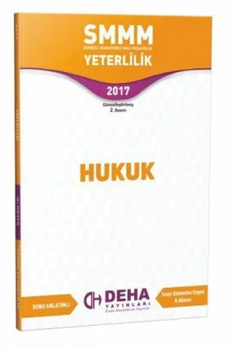 Deha Yayınları SMMM Yeterlilik Hukuk Konu Anlatımlı