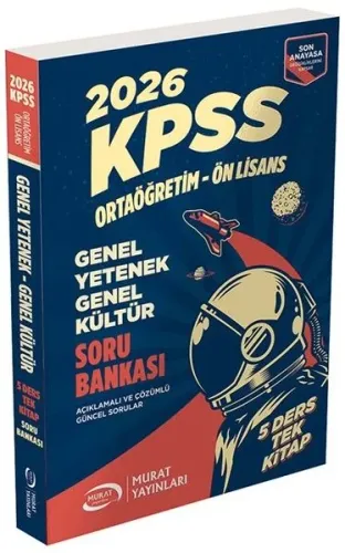 Murat Yayınları 2026 KPSS Lise Ortaöğretim Ön Lisans Soru Bankası 5 Ders Tek Kitap Çözümlü