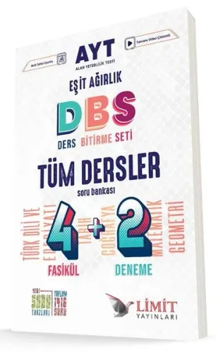 Limit Yayınları AYT Eşit Ağırlık Tüm Dersler 4+2 Soru Bankası