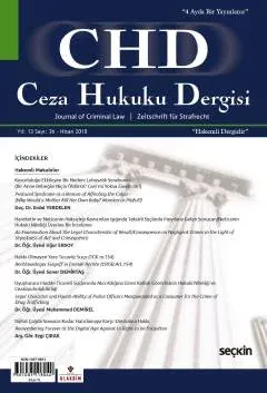 Ceza Hukuku Dergisi Sayı: 36 – Nisan 2018