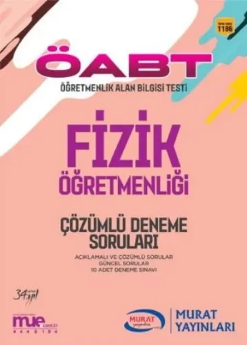 Murat KPSS ÖABT Fizik Öğretmenliği Çözümlü Deneme Soruları 1186