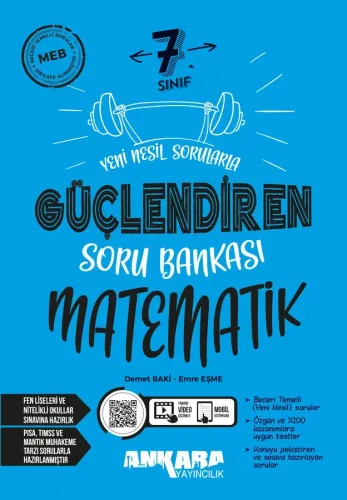 Ankara Yayıncılık 7. Sınıf Matematik Güçlendiren Soru Bankası