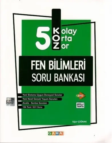 Gama Yayınları 5. Sınıf Koz Fen Bilimleri Soru Bankası