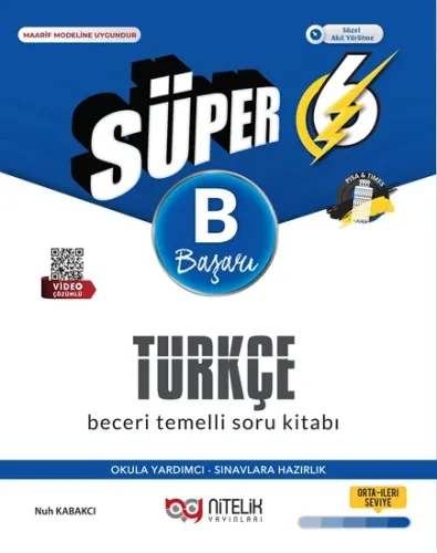 Nitelik Yayınları 6. Sınıf Süper  Türkçe (A) Yeni Nesil Geçiş Kitabı