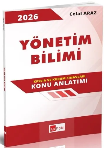 Akfon Yayınları 2026 KPSS A Grubu Yönetim Bilimi Konu Anlatımı