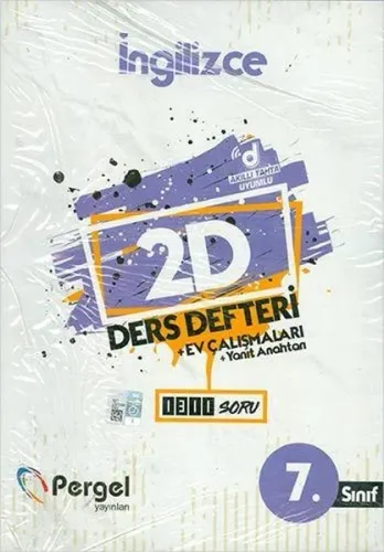 Pergel Yayınları 7. Sınıf İngilizce 2D Ders Defteri Ev Çalışmaları