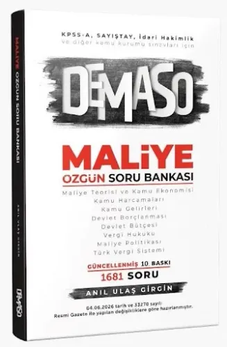 Anıl Ulaş Girgin 2027 KPSS A Grubu Demaso Maliye Özgün Soru Bankası