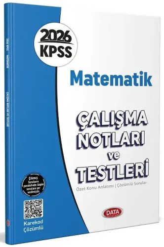 Data Yayınları 2026 KPSS Matematik Çalışma Notları ve Testleri