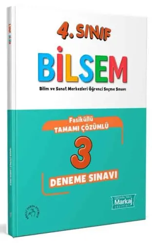 Markaj Yayınları 4. Sınıf Bilsem Çözümlü 3 Fasikül Deneme Sınavı