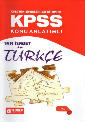 Teorem 2014 KPSS Türkçe Konu Anlatımlı Tam İsabet