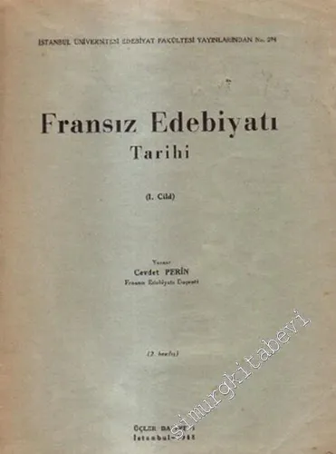 Fransız Edebiyatı Tarihi, 1. Cilt -        1948