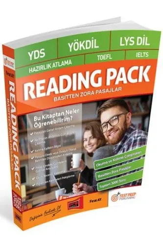 Yargı Yayınları YDS YÖKDİL LYS DİL Hazırlık Atlama TOEFL IELTS Reading Pack Basitten Zora Pasajlar